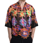 Dolce & Gabbana Multicolor Luminarie Print Men Cotton Shirt TSH84187-39