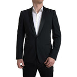 Dolce & Gabbana Black Wool Single Breasted MARTINI Blazer JKT3689-48