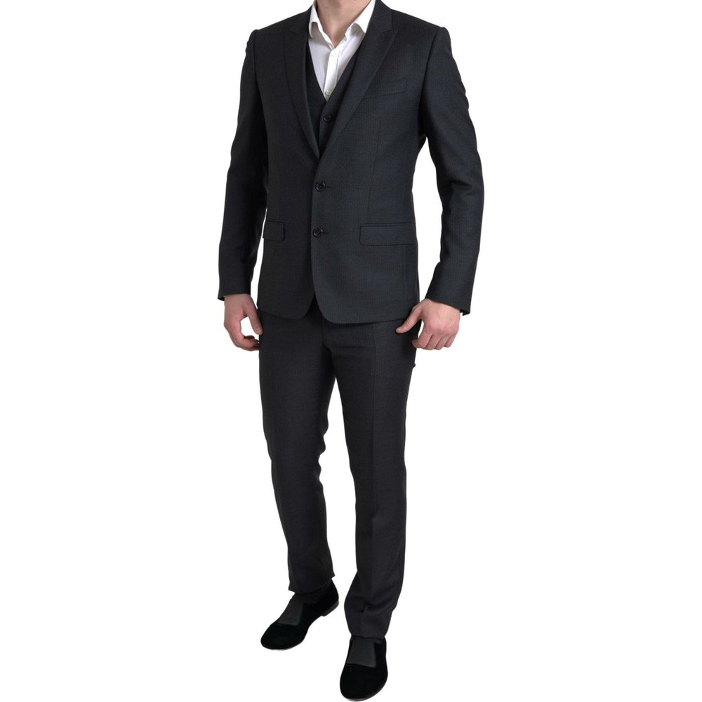 Dolce & Gabbana Black 3 Piece Single Breasted MARTINI Suit KOS2181-46