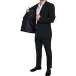 Dolce & Gabbana Black 2 Piece Double Breasted SICILIA Suit KOS2189-52