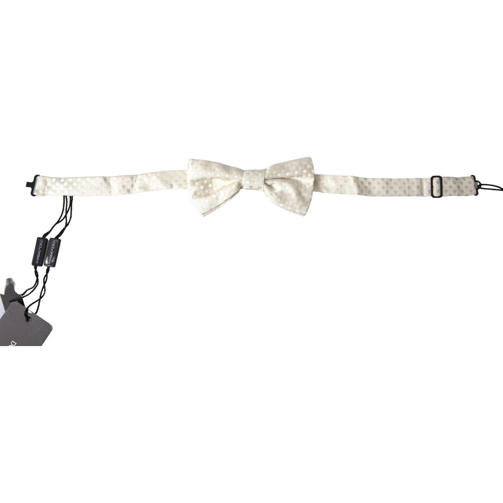 Dolce & Gabbana Ivory Fantasy Pattern Adjustable Neck Papillon Bow Tie FT3786