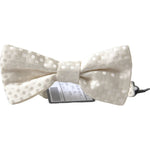 Dolce & Gabbana Ivory Fantasy Pattern Adjustable Neck Papillon Bow Tie FT3786