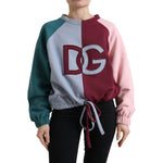 Dolce & Gabbana Multicolor Cotton Crew Neck Pullover Sweater TSH84212-36