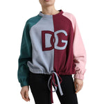 Dolce & Gabbana Multicolor Cotton Crew Neck Pullover Sweater TSH84212-36