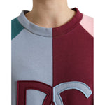 Dolce & Gabbana Multicolor Cotton Crew Neck Pullover Sweater TSH84212-36