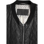 Dolce & Gabbana Black Leather Full Zip Bomber Coat Jacket JKT3672
