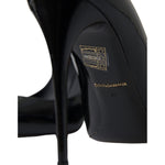 Dolce & Gabbana Black Patent Leather Pumps Heels Shoes LA10339-36