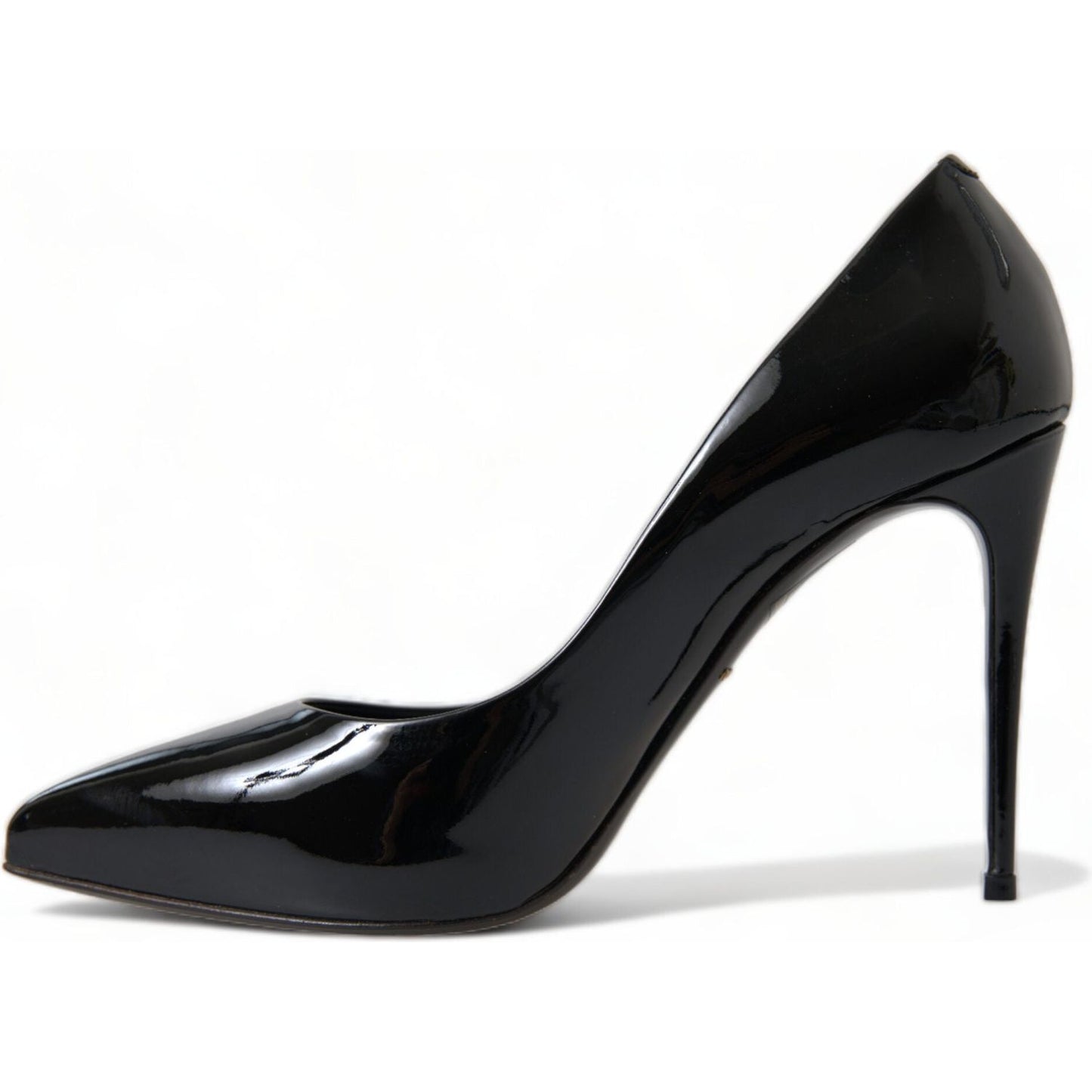 Dolce & Gabbana Black Patent Leather Pumps Heels Shoes LA10339-36
