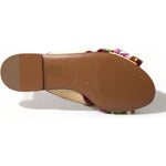 Dolce & Gabbana Multicolor Floral Flats Crystal Sandals Shoes LA10345-35.5