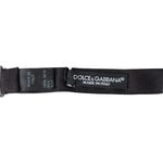 Dolce & Gabbana Black Solid Silk Adjustable Neck Papillon Bow Tie FT3805