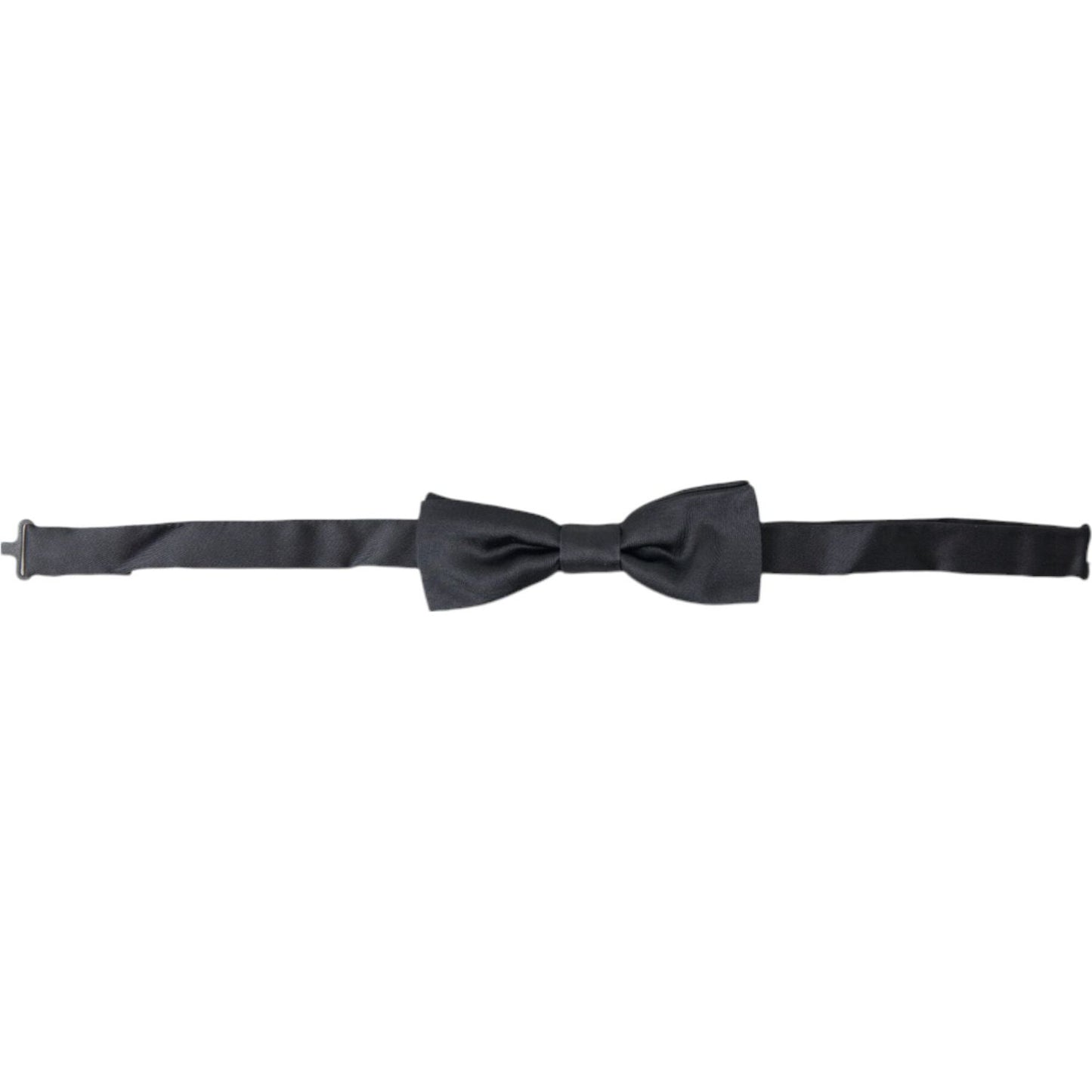 Dolce & Gabbana Dark Gray Silk Adjustable Neck Men Papillon Bow Tie FT3811