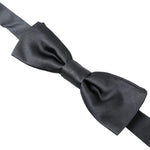 Dolce & Gabbana Dark Gray Silk Adjustable Neck Men Papillon Bow Tie FT3811
