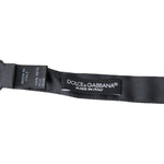 Dolce & Gabbana Dark Gray Silk Adjustable Neck Men Papillon Bow Tie FT3811