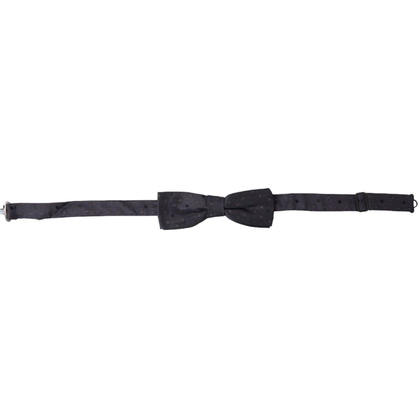 Dolce & Gabbana Blue Polka Dot Silk Adjustable Neck Men Papillon Bow Tie FT3814