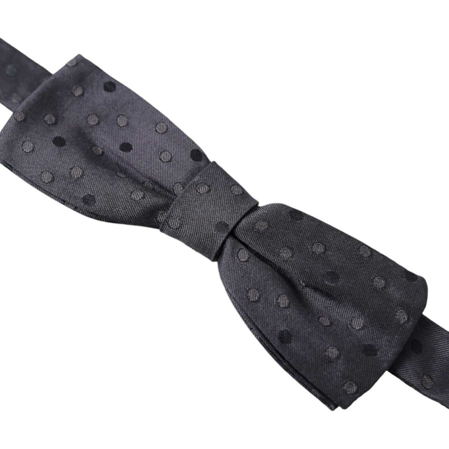 Dolce & Gabbana Blue Polka Dot Silk Adjustable Neck Men Papillon Bow Tie FT3814