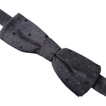Dolce & Gabbana Blue Polka Dot Silk Adjustable Neck Men Papillon Bow Tie FT3814