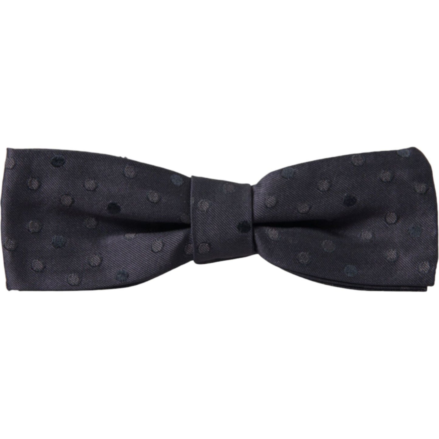 Dolce & Gabbana Blue Polka Dot Silk Adjustable Neck Men Papillon Bow Tie FT3814