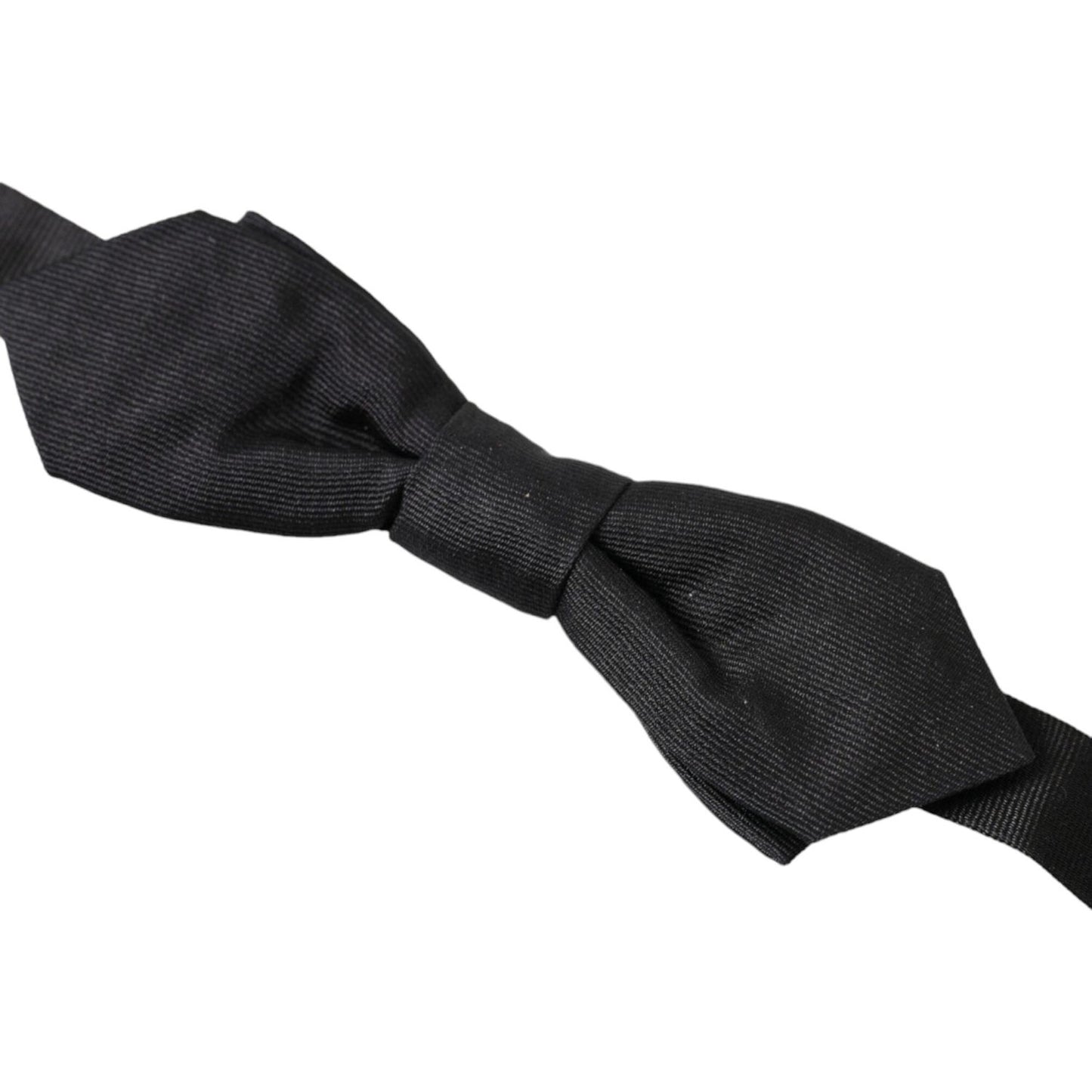 Dolce & Gabbana Black Silk Adjustable Neck Men Papillon Bow Tie FT3815