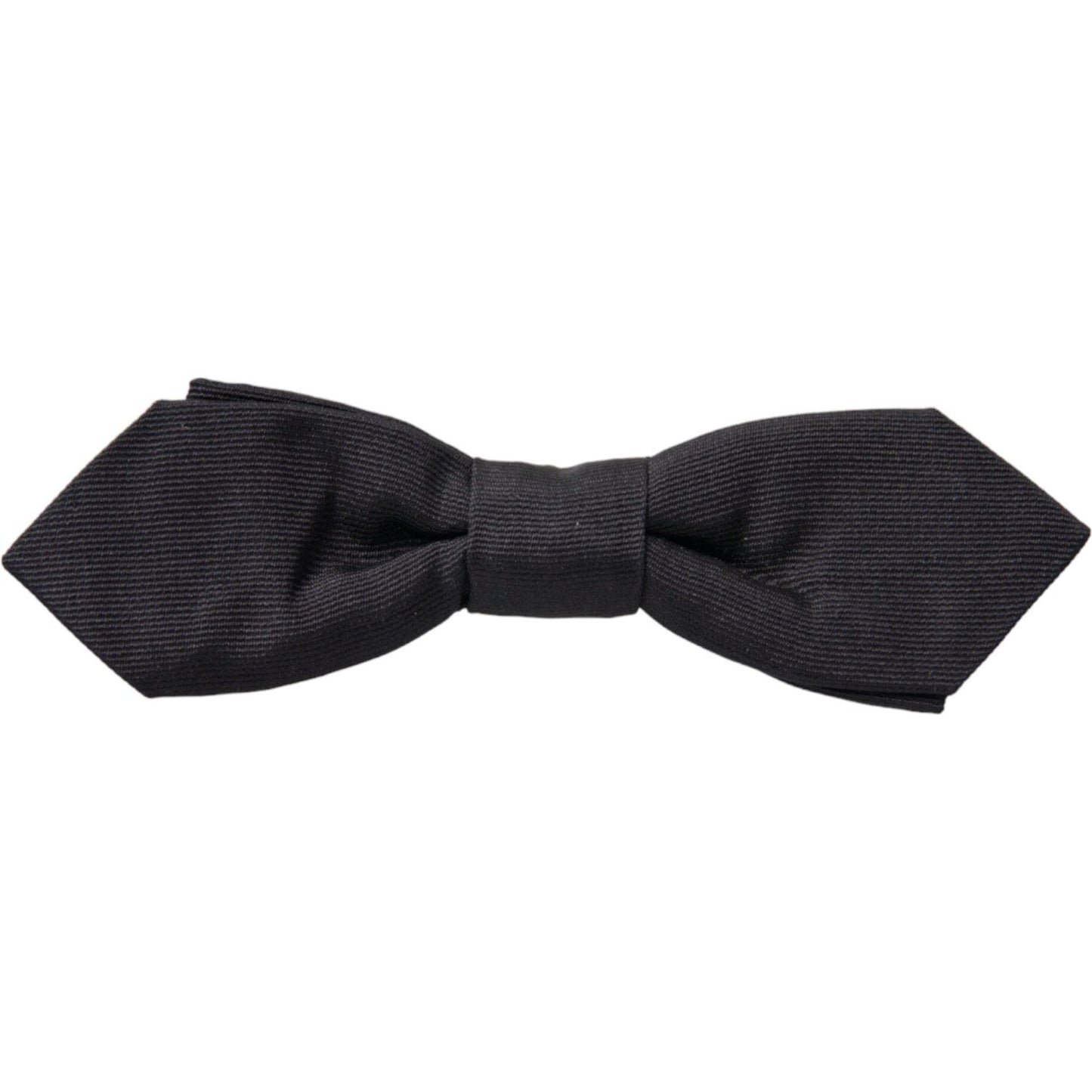 Dolce & Gabbana Black Silk Adjustable Neck Men Papillon Bow Tie FT3815