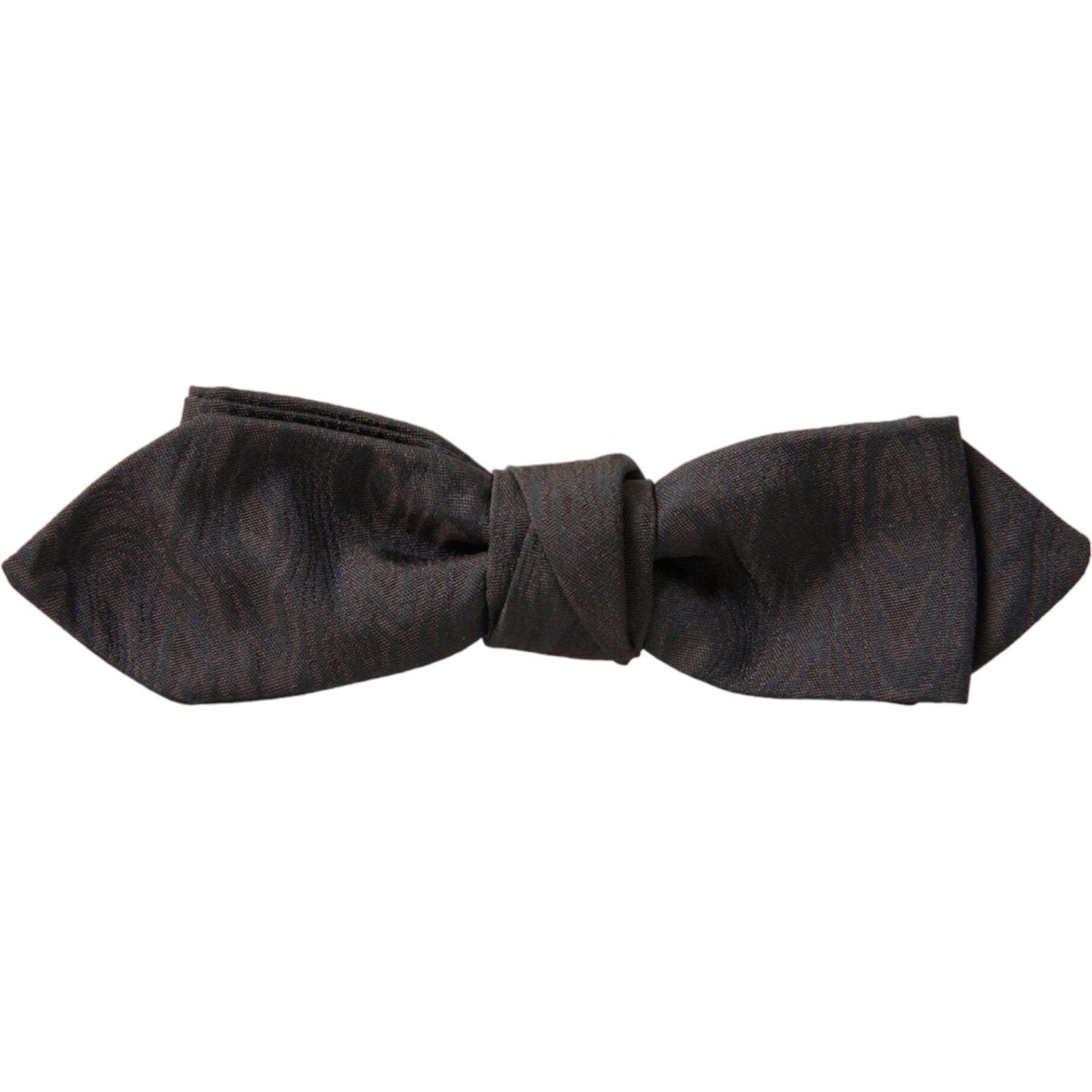 Dolce & Gabbana Brown Polyester Silk Adjustable Neck Men Papillon Bow Tie FT3817