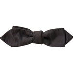 Dolce & Gabbana Brown Polyester Silk Adjustable Neck Men Papillon Bow Tie FT3817