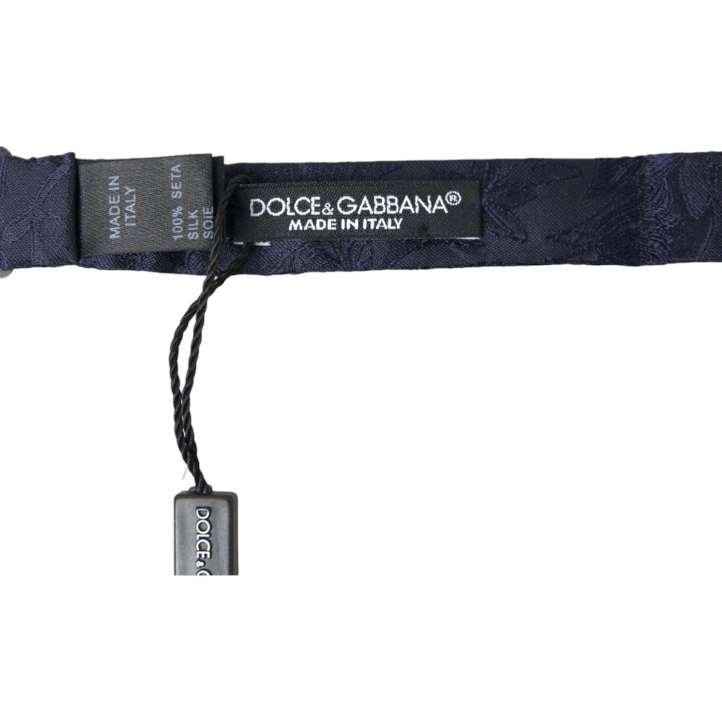 Dolce & Gabbana Blue Silk Adjustable Neck Men Papillon Bow Tie FT3818