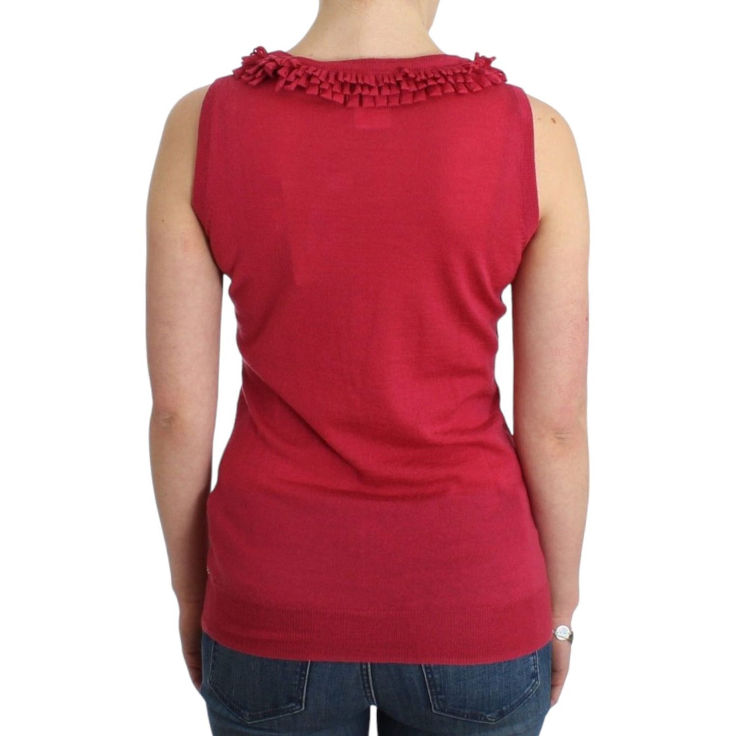 John Galliano Pink wool knit top