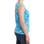 John Galliano Blue printed tank top SIG11879-3