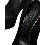 Dolce & Gabbana Black Suede Leather Platform Heel Pumps Shoes LA10483-40