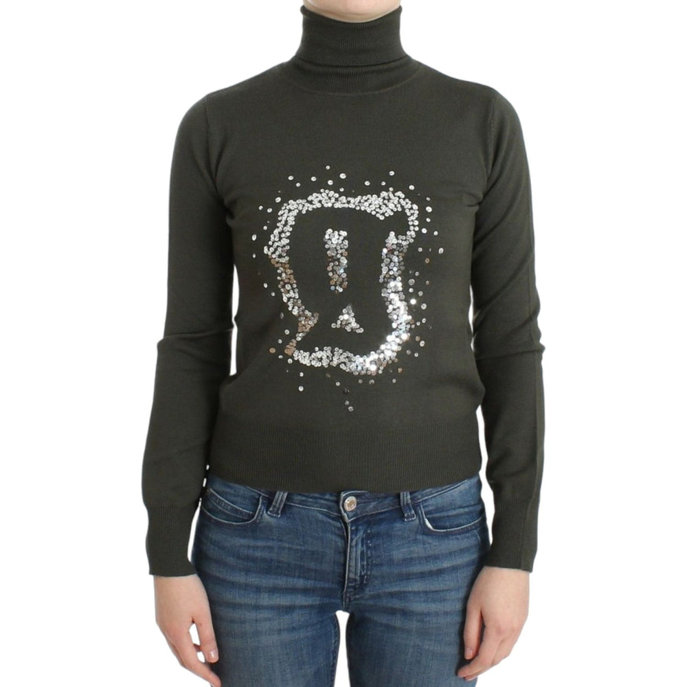 John Galliano Green wool turtleneck sweater SIG11967-3
