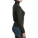 John Galliano Green wool turtleneck sweater SIG11967-3