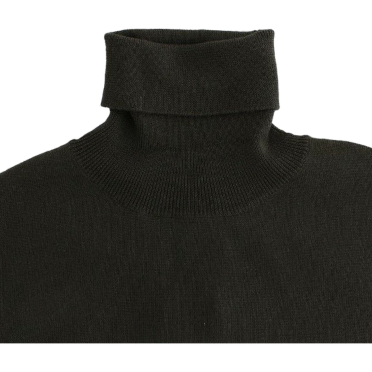 John Galliano Green wool turtleneck sweater SIG11967-3