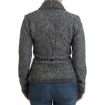 Cavalli Elegant Gray Wool Blend Cardigan 1728,5% Mohair,50% Nylon,67345645728,Cavalli,Clothing,Gray,IT44|L,Material: 45% Virgin Wool,New with tags,Sweaters - Women - Clothing,Women,Women - Clothing SIG12079-1