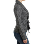 Cavalli Elegant Gray Wool Blend Cardigan 1728,5% Mohair,50% Nylon,67345645728,Cavalli,Clothing,Gray,IT44|L,Material: 45% Virgin Wool,New with tags,Sweaters - Women - Clothing,Women,Women - Clothing SIG12079-1