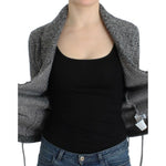 Cavalli Elegant Gray Wool Blend Cardigan 1728,5% Mohair,50% Nylon,67345645728,Cavalli,Clothing,Gray,IT44|L,Material: 45% Virgin Wool,New with tags,Sweaters - Women - Clothing,Women,Women - Clothing SIG12079-1