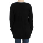 Cavalli Alluring Black Knitted Crew Neck Sweater Cavalli Black