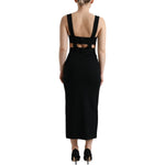 Dolce & Gabbana Black Cut Out Sleeveless Bodycon Midi Dress DR28934-38