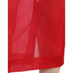 Dolce & Gabbana Red Sheer High Waist Pencil Cut Midi Skirt SKI1941-40