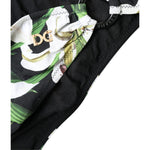 Dolce & Gabbana Black Lily Print Swimwear Bottom Beachwear Bikini BIK1773-4