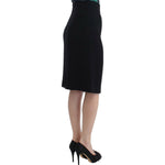 Cavalli Black wool pencil skirt SIG11633-2