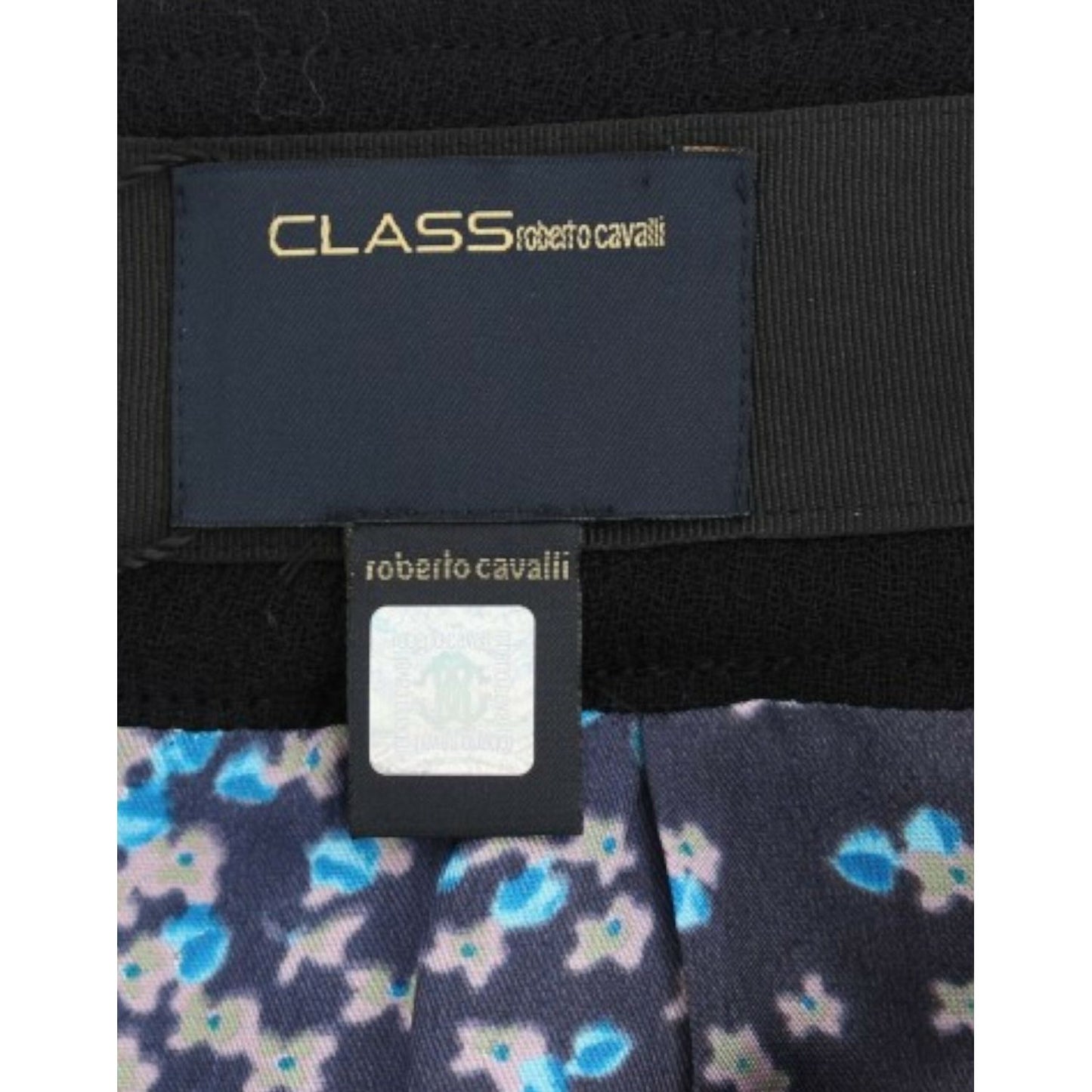 Cavalli Black wool pencil skirt SIG11633-2