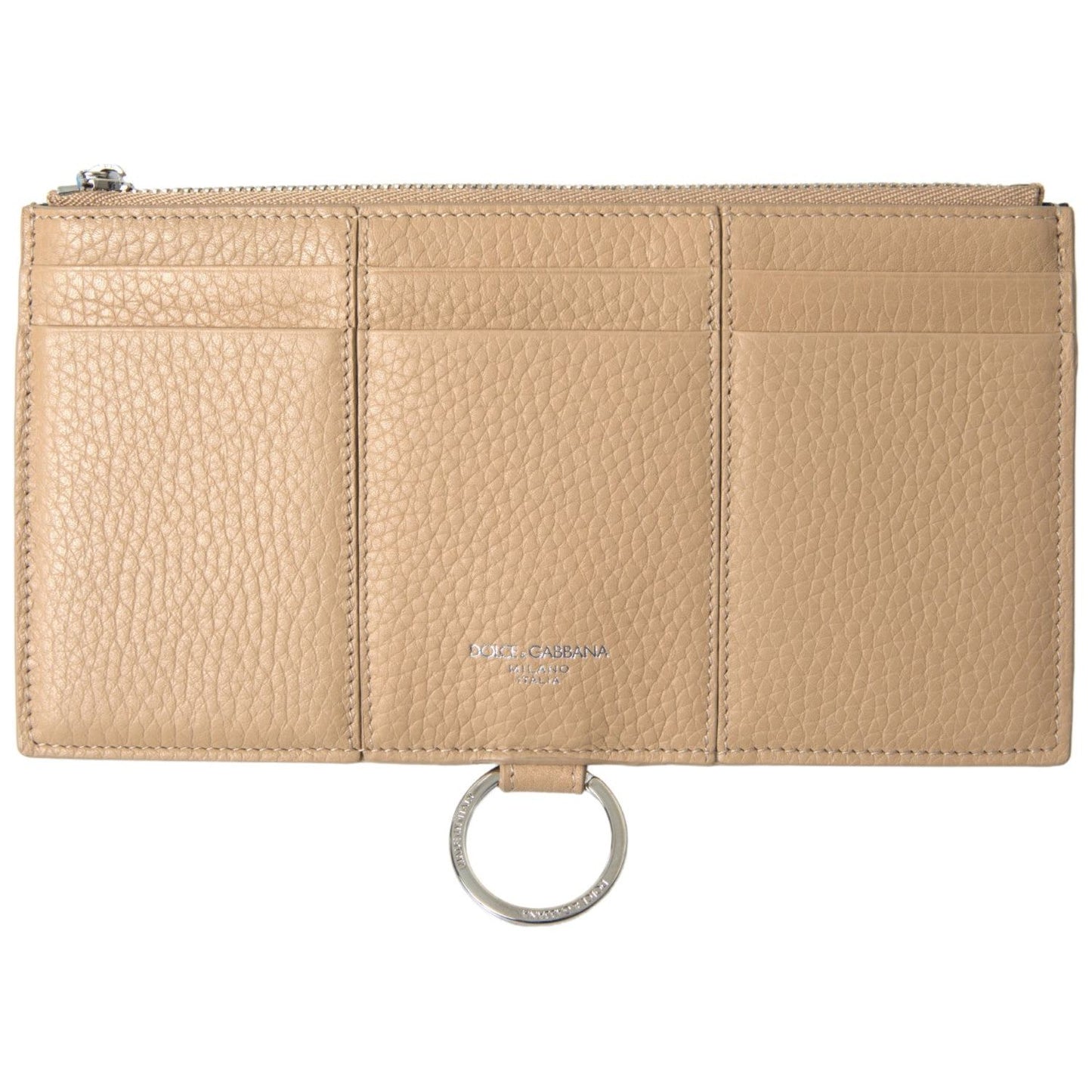 Dolce & Gabbana Beige Leather Shoulder Cardholder Shoulder Strap Wallet VAS10102