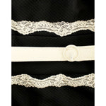 Cavalli Elegant Sheath Lace Dress in Black and Beige Cavalli Black