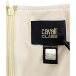 Cavalli Elegant Sheath Lace Dress in Black and Beige Cavalli Light Gray