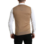 Dolce & Gabbana Brown Wool Sleeveless Pullover Sweater TSH84679-48
