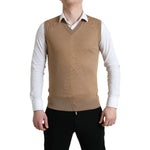 Dolce & Gabbana Brown Wool Sleeveless Pullover Sweater TSH84679-48