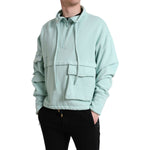 Dolce & Gabbana Mint Green Cotton Pockets Pullover Sweater TSH84734-50
