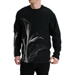 Dolce & Gabbana Black Floral Print Crewneck Pullover Sweater TSH84742-48