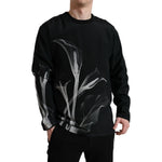 Dolce & Gabbana Black Floral Print Crewneck Pullover Sweater TSH84742-48