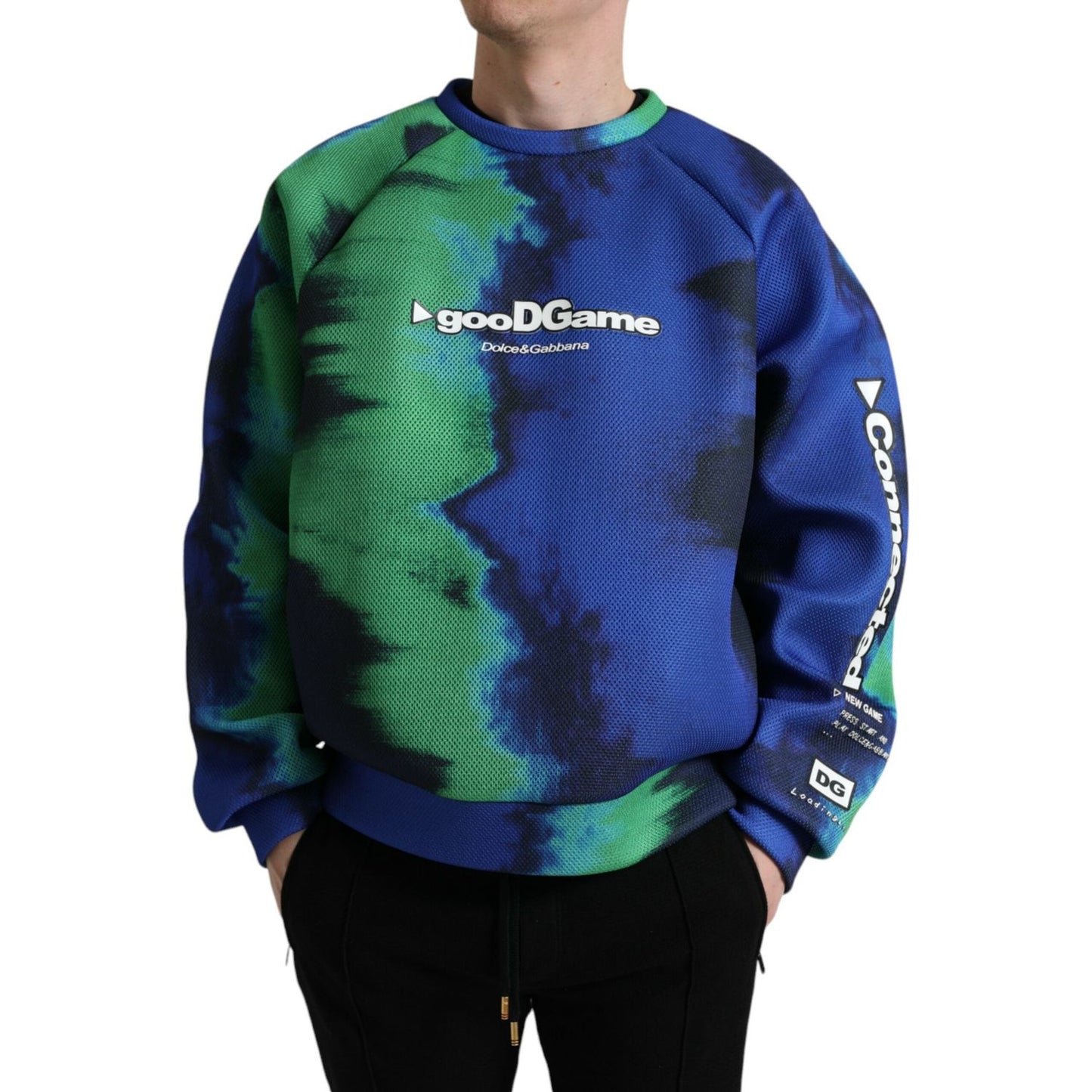 Dolce & Gabbana Multicolor Logo Crewneck Pullover Sweater TSH84750-52